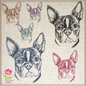 Boston Terrier Sketch Machine Embroidery Design – Pet Dog Line Art Pattern, Animal Embroidery, 4 Sizes (0506)