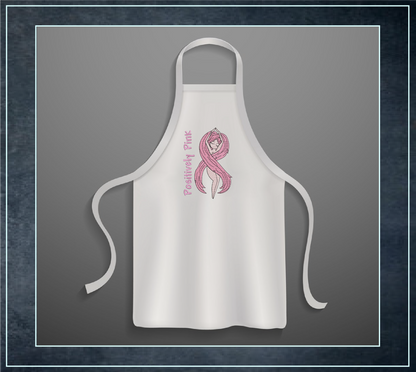 Breast Cancer Awareness Embroidery, Positively Pink Design, Pink Ribbon Embroidery, Cancer Ribbon Embroidery, 8 Sizes (0364)