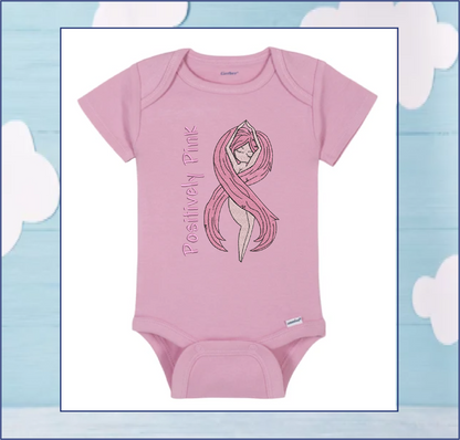 Breast Cancer Awareness Embroidery, Positively Pink Design, Pink Ribbon Embroidery, Cancer Ribbon Embroidery, 8 Sizes (0364)