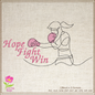 Breast Cancer Awareness Machine Embroidery Design, Think Pink Ribbon Embroidery, Fight Hope Win Cancer Embroidery, 8 Sizes (0103)