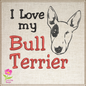 Bull Terrier Machine Embroidery Design – I Love My Bull Terrier, Pit Bull Terrier Dog Embroidery Pattern – Pet Lover Design, 10 Sizes (0291)