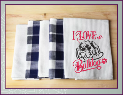 I Love My Bulldog Machine Embroidery Design, Dog Embroidery, Pet Dog Design, Animal Embroidery, 10 Sizes (0241)