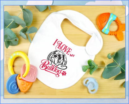 I Love My Bulldog Machine Embroidery Design, Dog Embroidery, Pet Dog Design, Animal Embroidery, 10 Sizes (0241)