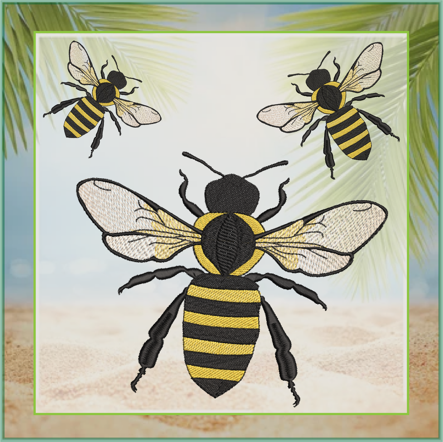 Bumble Bee Machine Embroidery Design – 6 Sizes | Bumblebee Embroidery Pattern, Bee & Insect Stitch Design (0117)