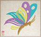 Butterfly Machine Embroidery Design, Colorful Butterfly Silhouette, Bees Bugs and Insect Designs, 8 Sizes (0114)