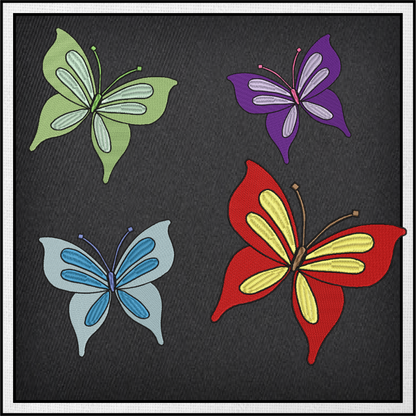 Butterfly Machine Embroidery Design, Monarch Butterflies, Garden Insect Embroidery Designs, 10 Sizes (0622)