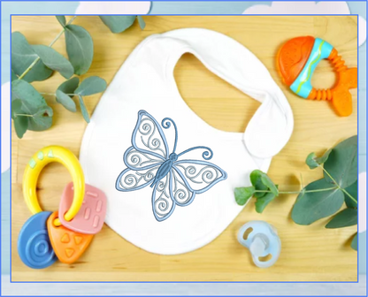 Butterfly Machine Embroidery Design | Fancy Flourish Monarch Butterflies | Garden Insect Embroidery | 6 Sizes (0716)
