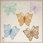 Butterfly Machine Embroidery Design | Fancy Flourish Monarch Butterflies | Garden Insect Embroidery | 6 Sizes (0716)
