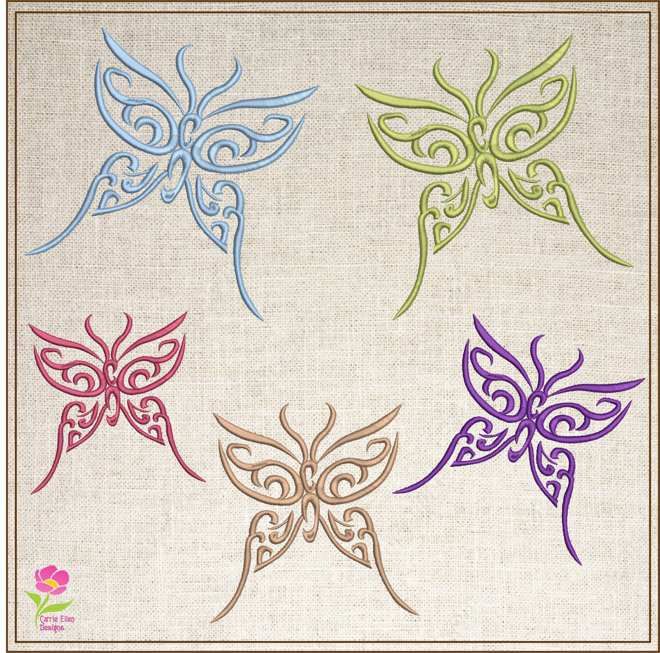 Butterfly Machine Embroidery Design | Fancy Flourish Monarch Butterfli ...