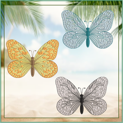 Butterfly Machine Embroidery Design | Monarch Butterflies | Garden Insect Embroidery | 6 Sizes (0718)