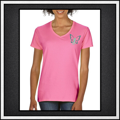 Cancer Awareness Machine Embroidery Design, Breast Cancer Embroidery, Cancer Butterfly Embroidery, Cancer Ribbon Embroidery, 8 Sizes (0365)