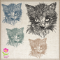 Cat Machine Embroidery Design – Sketch Line Art Pet Embroidery Pattern, 6 Sizes (0494)