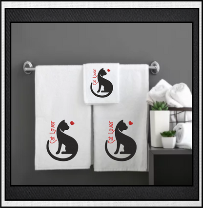 Cat Lover Machine Embroidery Design – Pet Cat Silhouette Embroidery Pattern, 8 Sizes (0483)