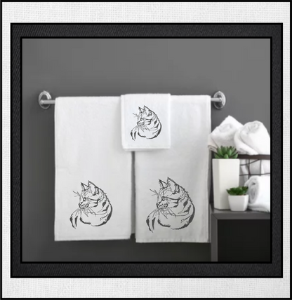 Cat Machine Embroidery Design Sketch, Cat Profile Embroidery Design, Cat Lover Embroidery Designs, Pet Embroidery Design, 8 Sizes (0340)