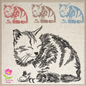 Cat Sketch Machine Embroidery Design | Kitten Line Art Embroidery Design | Pet Kitten Embroidery (0686)