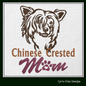 Chinese Crested Mom Machine Embroidery Design – Dog Lover Breed Pattern – 6 Sizes (1604)