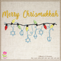 Chrismukkah Machine Embroidery Design, Christmas Light Embroidery Design, Hanukkah Embroidery Pattern, Jewish Christmas, 8 Sizes (0143)