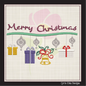 Christmas Machine Embroidery Design – Merry Christmas Mobile Holiday Pattern – 6 Sizes (1189)
