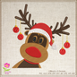 Christmas Machine Embroidery Design | Reindeer with Ornaments | Merry Christmas Embroidery | Holiday Design | 6 Sizes (0882)