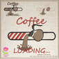 Coffee Loading Machine Embroidery Design | Loading Tech Bar Coffee Pot | Coffee Lover Gift | Hot Coffee Embroidery | 6 Sizes (0631)