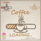 Coffee Loading Machine Embroidery Design | Loading Tech Bar Coffee Pot | Coffee Lover Gift | Hot Coffee Embroidery | 6 Sizes (0632)