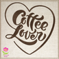 Coffee Lover Machine Embroidery Design | Coffee Text with Heart | Hot Coffee Embroidery | Coffee Lover Gift | 10 Sizes (0637)