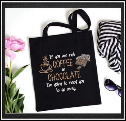 Coffee or Chocolate? Funny Machine Embroidery Design Saying – Snarky Quote for Décor & Gifts, 4 Sizes (0460)