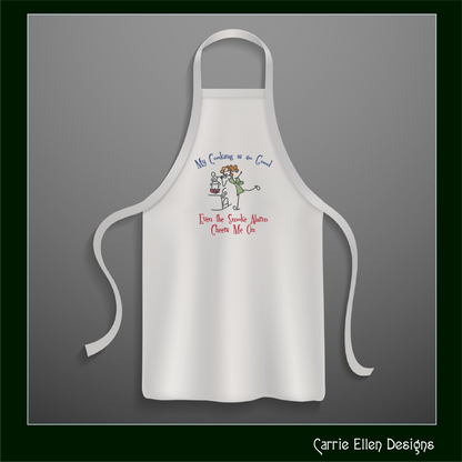 Cooking So Good Smoke Alarm Cheers Embroidery Design – Funny Cooking Cartoon Saying for Kitchen Aprons, 8 Sizes (1076)