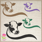 Cow Machine Embroidery Design, Bull Embroidery Pattern, Farm Animal Embroidery Pattern, 4 Sizes (0453)