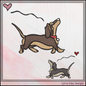 Dachshund Love Machine Embroidery Design | Cute Wiener Dog Heart Stitch File, 6 sizes (4080)