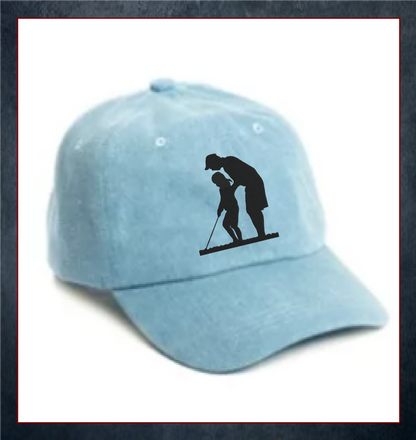 Father Daughter Golf Silhouette Machine Embroidery Design | Golf Lesson Embroidery Pattern | Father's Day Gift Idea | 8 Sizes (0780)