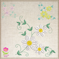 Daisies Machine Embroidery Design | Garden Flowers & Floral Bouquet Pattern | Botanical Embroidery | 6 Sizes (0594)