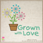 Diaper Pin Daisy Machine Embroidery Design – Grown with Love Baby Embroidery – Newborn & Nursery Design – 8 Sizes (0235)
