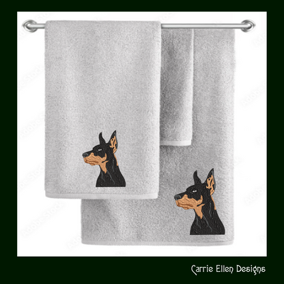 Doberman Pinscher Profile Machine Embroidery Design – Dog Lover Pattern – 6 Sizes (1404)