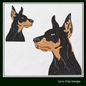 Doberman Pinscher Profile Machine Embroidery Design – Dog Lover Pattern – 6 Sizes (1404)