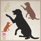 Dog Silhouette Machine Embroidery Design | Pet Animal Embroidery Design | 4 Sizes (0578)