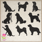 Dog Silhouette Bundle Machine Embroidery Design | Puppy & Dog Pattern Collection | Pet Embroidery Designs | 9 Designs, 4 Sizes Each (0583)