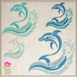 Dolphin Machine Embroidery Design, Bottlenose Dolphin Embroidery Pattern, Jumping Dolphin Design, 6 Sizes (0354)