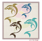 Dolphin Machine Embroidery Design | Bottlenose Dolphin Jumping Embroidery Pattern | 8 Sizes (0847)