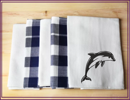 Dolphin Machine Embroidery Design Bundle | Jumping Bottlenose Dolphin Patterns | 4 Designs, 8 Sizes Each (0851)