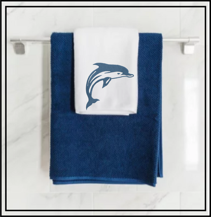 Dolphin Machine Embroidery Design | Jumping Bottlenose Dolphin Embroidery Pattern | 8 Sizes (0850)