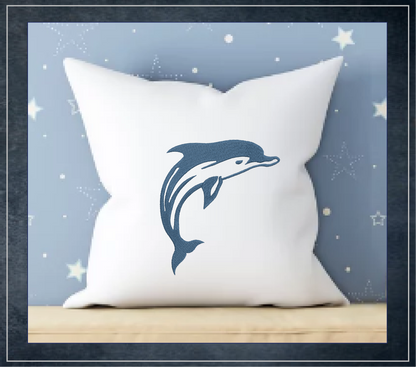 Dolphin Machine Embroidery Design | Jumping Bottlenose Dolphin Embroidery Pattern | 8 Sizes (0850)
