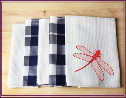 Dragonfly Machine Embroidery Design | Insect Embroidery Pattern | Garden Dragonflies & Bees Embroidery | 6 Sizes (0546)