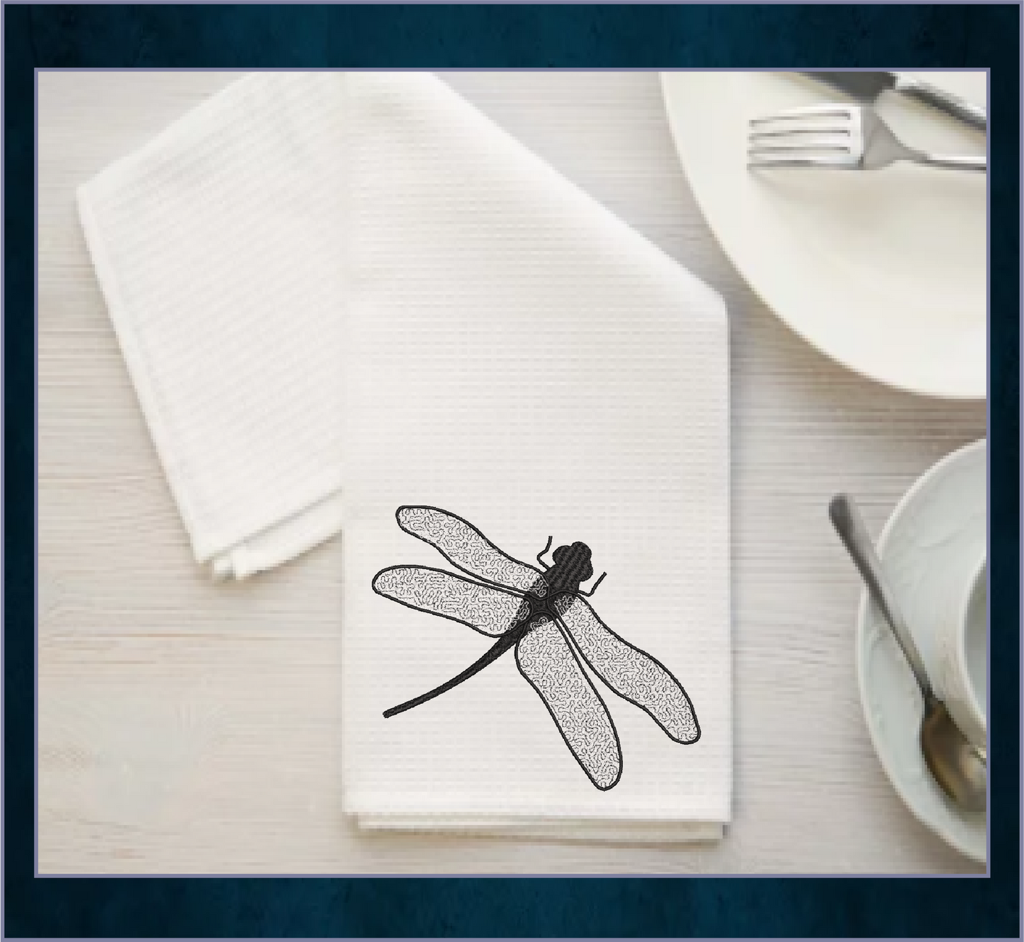 Dragonfly Machine Embroidery Design | Insect Embroidery Pattern | Garden Dragonflies & Bees Embroidery | 6 Sizes (0546)