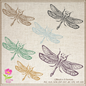 Dragonfly Machine Embroidery Design | Insect Embroidery Pattern | Garden Insects & Bees | 6 Sizes (0736)