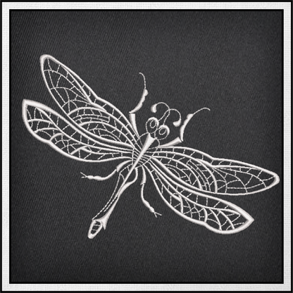 Dragonfly Machine Embroidery Design | Insect Embroidery Pattern | Garden Insects & Bees | 6 Sizes (0736)