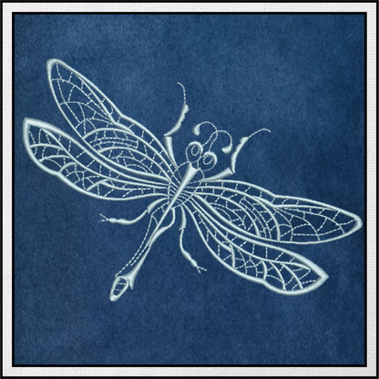Dragonfly Machine Embroidery Design | Insect Embroidery Pattern | Garden Insects & Bees | 6 Sizes (0736)