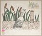 Duck on Dock Embroidery Design – Bird Line Art – Lakeside Machine Embroidery File, 6 Sizes (0666)