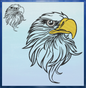 Eagle Machine Embroidery Design – American Bald Eagle / Hawk Pattern, Patriotic Bird Design, 8 Sizes (0310)