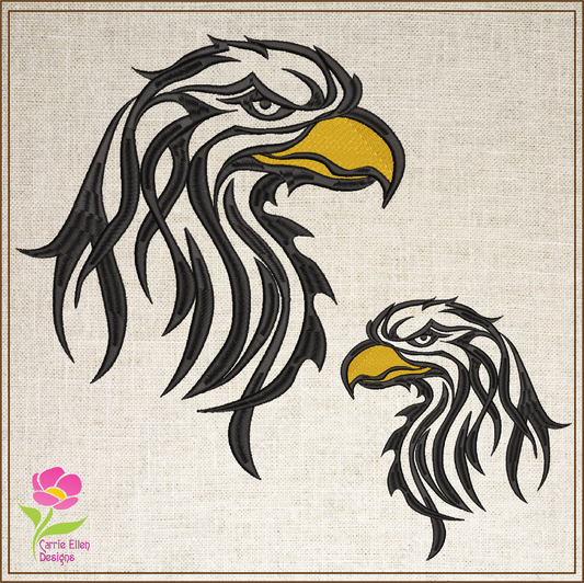 Eagle Machine Embroidery Design | American Bald Eagle Head Pattern | Patriotic Embroidery Design | 10 Sizes (0603)